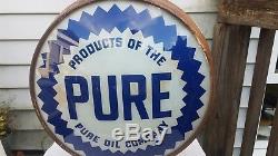 Vintage Original Pure Oil Company Advertising 15 Lenses Gas Pump Globe Sign