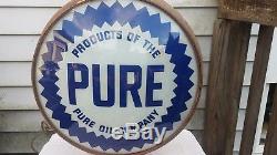 Vintage Original Pure Oil Company Advertising 15 Lenses Gas Pump Globe Sign