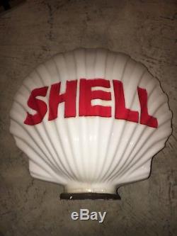 Vintage Original Shell Oil Gas Pump Globe