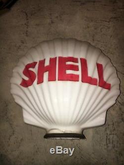 Vintage Original Shell Oil Gas Pump Globe