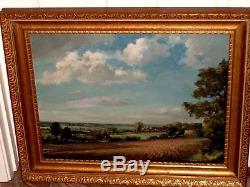 Vintage Original Signed Max Hofler, listed Oil Painting English Rural Landscape