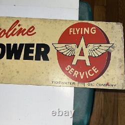 Vintage Outdoor Advertising Presentation Sample Flying A Service Gasoline Oil