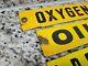 Vintage Oxygen Porcelain Sign Burdick Chicago Gas Tank Marker Oil Steam Plaque