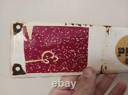 Vintage PENNZOIL Motor Oil 10 Porcelain Sign Door Push