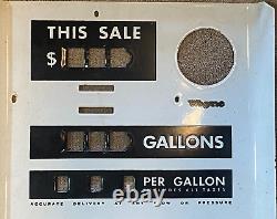 Vintage Pair of Wayne Porcelain Enamel Gas Pump Face Plates Super RARE
