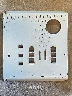 Vintage Pair of Wayne Porcelain Enamel Gas Pump Face Plates Super RARE