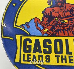 Vintage Pathfinder Gasoline Porcelain Sign General Store Gas Station Motor Oil