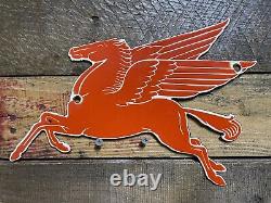 Vintage Pegasus Porcelain Sign Mobil Gas Station Motor Oil Service Lubester