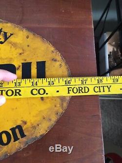 Vintage Pennzoil Oil Can Rack Sign 16 X 10 Original Double Sided Tin