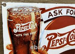 Vintage Pepsi Cola Porcelain Sign Gas Station Bottle Coke Coca Dew A & W Oil