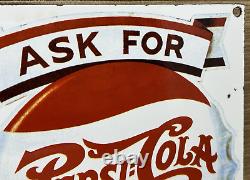 Vintage Pepsi Cola Porcelain Sign Gas Station Bottle Coke Coca Dew A & W Oil