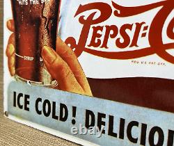 Vintage Pepsi Cola Porcelain Sign Gas Station Bottle Coke Coca Dew A & W Oil