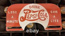 Vintage Pepsi Cola Soda Top Plate Topper Porcelain Sign Car Gas Truck Gasoline