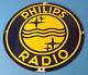 Vintage Philips Radio Sign Stereo Recorder Porcelain Gas Service Sign