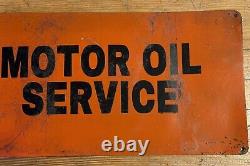 Vintage Phillips 66 Sign Motor Oil Service Painted Metal Rare Authentic