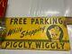 Vintage Piggly Wiggly Grocery Store Metal Sign Gas Station Soda Cola Oil 48