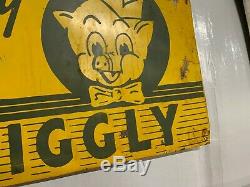 Vintage Piggly Wiggly Grocery Store Metal Sign GAS STATION SODA COLA OIL 48