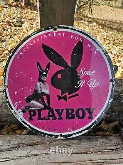 Vintage Playboy Sign Porcelain Sign DATED 1953