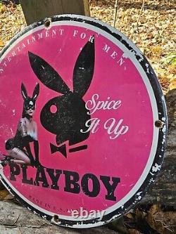 Vintage Playboy Sign Porcelain Sign DATED 1953