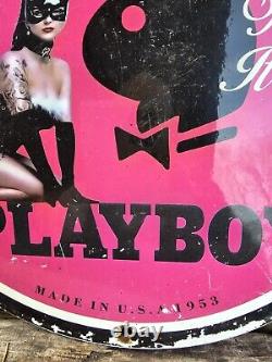 Vintage Playboy Sign Porcelain Sign DATED 1953
