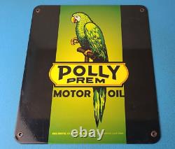 Vintage Polly Motor Oil Sign Gasoline Pump Parrot Sign