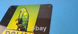 Vintage Polly Motor Oil Sign Gasoline Pump Parrot Sign