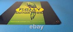 Vintage Polly Motor Oil Sign Gasoline Pump Parrot Sign