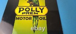 Vintage Polly Motor Oil Sign Gasoline Pump Parrot Sign