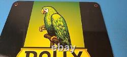 Vintage Polly Motor Oil Sign Gasoline Pump Parrot Sign