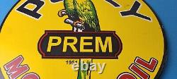 Vintage Polly Motor Oil Sign Porcelain Premium Gasoline Pump Plate Sign
