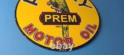 Vintage Polly Motor Oil Sign Porcelain Premium Gasoline Pump Plate Sign