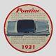 Vintage Pontiac 1931 Oil Porcelain Gas Pump Sign