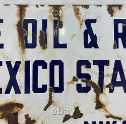 Vintage. Porcelain. Humble Oil & Ref. Co. Oil Well Lease Sign Rare