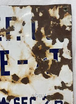 Vintage. Porcelain. Humble Oil & Ref. Co. Oil Well Lease Sign Rare