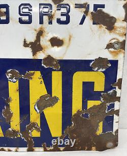 Vintage. Porcelain. Humble Oil & Ref. Co. Oil Well Lease Sign Rare