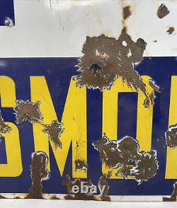 Vintage. Porcelain. Humble Oil & Ref. Co. Oil Well Lease Sign Rare