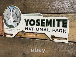 Vintage Porcelain Sign Yosemite National Park Forest Service Topper Gas & Oil