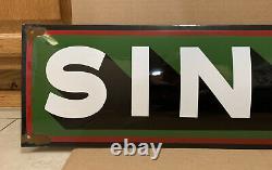 Vintage Porcelain Sinclair Sign Gasoline Motor Oil Pump Dino Gas Station