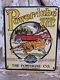 Vintage Power Lube Porcelain Sign Powerline Tiger Motor Oil Automobile Lubricant