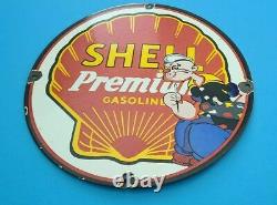 Vintage Premium Shell Gasoline Porcelain Gas Oil Service Station Pump Plate Sign