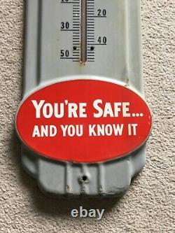 Vintage Prestone Anti-freeze Thermometer Porcelain Gas Oil Sign Advertising 36