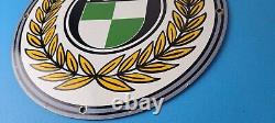 Vintage Puch Mopeds Sign Porcelain Gas Pump Service Bicycle Auto Bike Sign