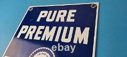 Vintage Pure Oil Co Sign Texas Gas Service Station Pump Porcelain Sign