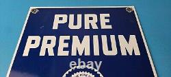 Vintage Pure Oil Co Sign Texas Gas Service Station Pump Porcelain Sign