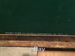 Vintage Quaker State Oil Sign Flanged Frame/ Bracket