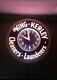 Vintage Rare 1950s King-kerley Cleaners And Launders Neon Clock 30 Gas Oil Sign