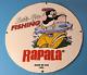 Vintage Rapala Fishing Lures Porcelain Chilly Sales Tackle Service Gas Pump Sign