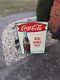Vintage Rare Coca-cola Coke 1950 Metal King Size With Bottle Sign Gas Oil Soda