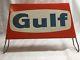 Vintage Rare Gulf Oil Gas Tire Rack Sign Original Nos Never Used