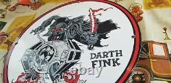 Vintage Rat Fink Porcelain Darth Vador Star Wars Gas Oil Hot Rod Automobile Sign